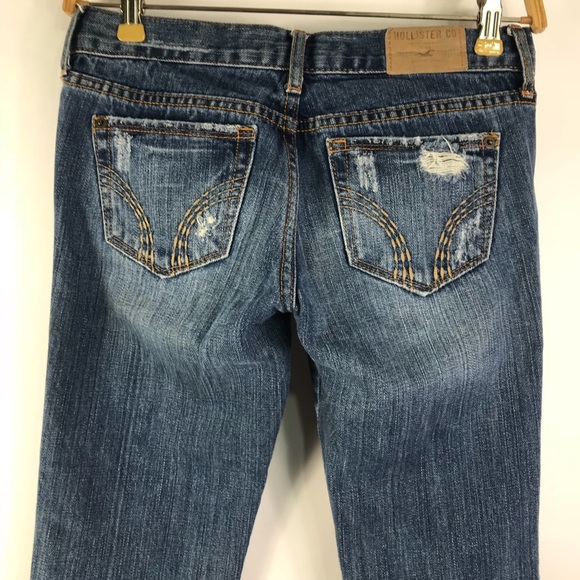 Hollister Wo’s Ripped Skinny Straight Jeans Ins32 - Picture 6 of 8